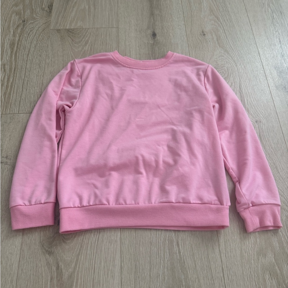 SHEIN Pink Ribbed Collar Top